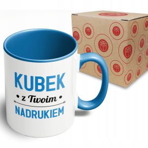 Kubek z własnym nadrukiem i kartonikiem