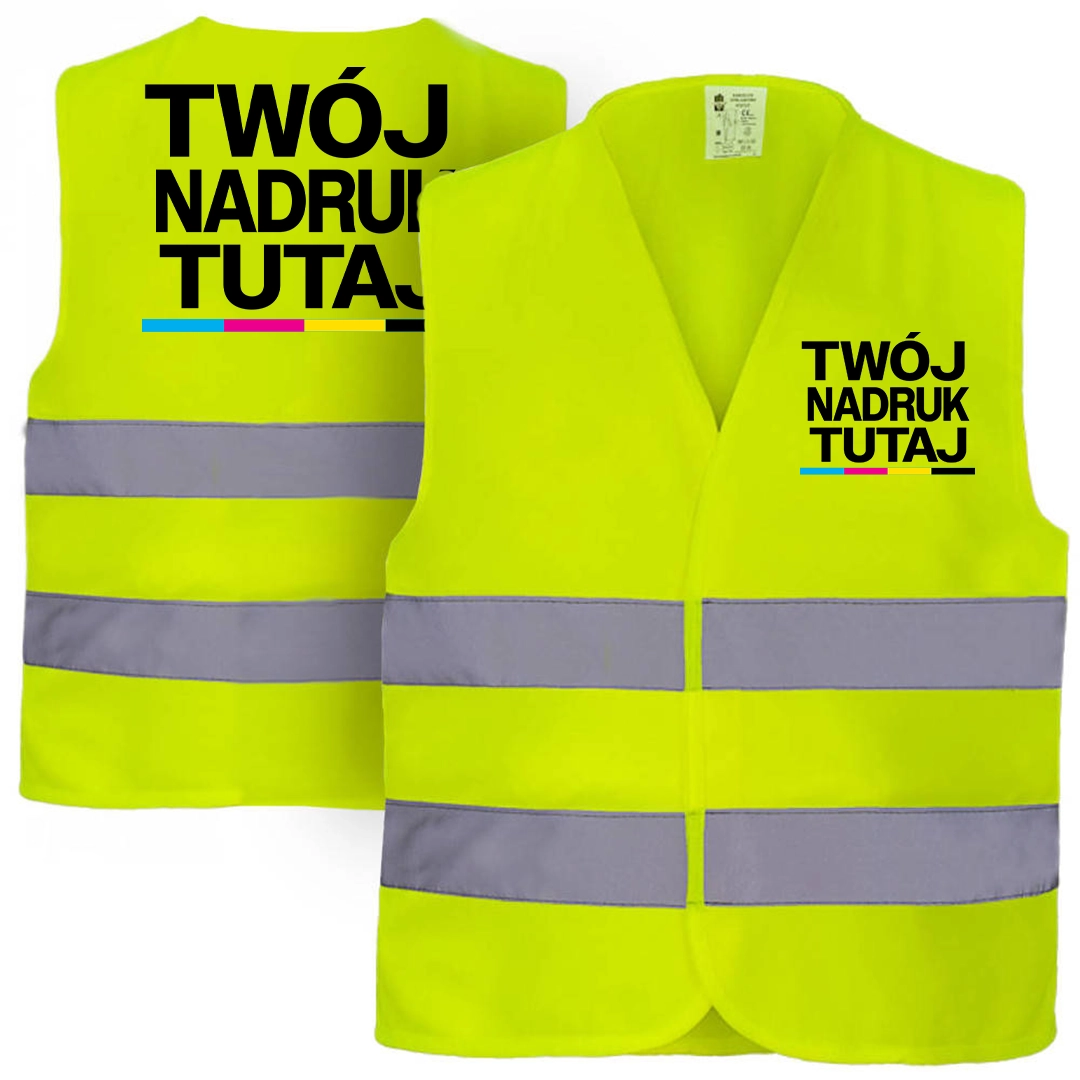 Kamizelka odblaskowa z własnym nadrukiem